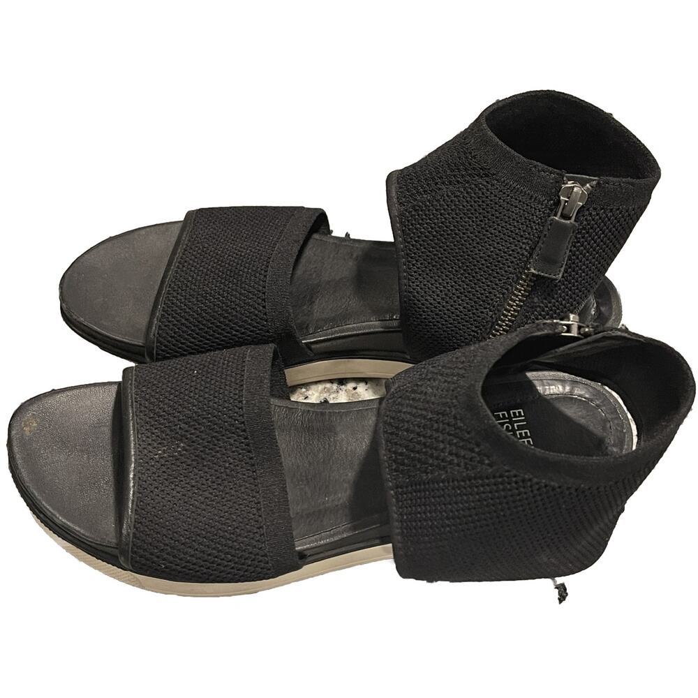 Eileen Fisher Black Size 8 Sport 3 Women's Stretch Sneaker Sandal